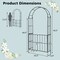Costway Garden Arch Arbor Trellis with Gate 7.5 ft Patio Archway Pergola for Wedding